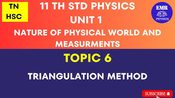 11th Physics | Unit 1 Triangulation Method