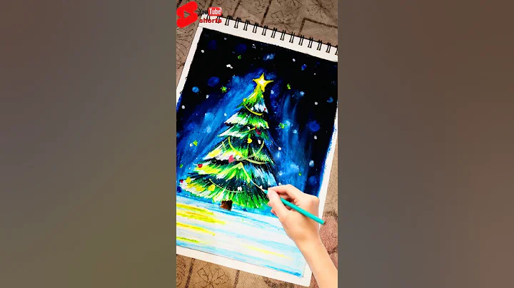 Christmas tree drawing 😍🎄 #shorts #drawing #christmas #tree #christmastreedrawing