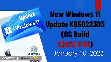 New Windows 11 Update KB5022303 OS Build 22621 1105