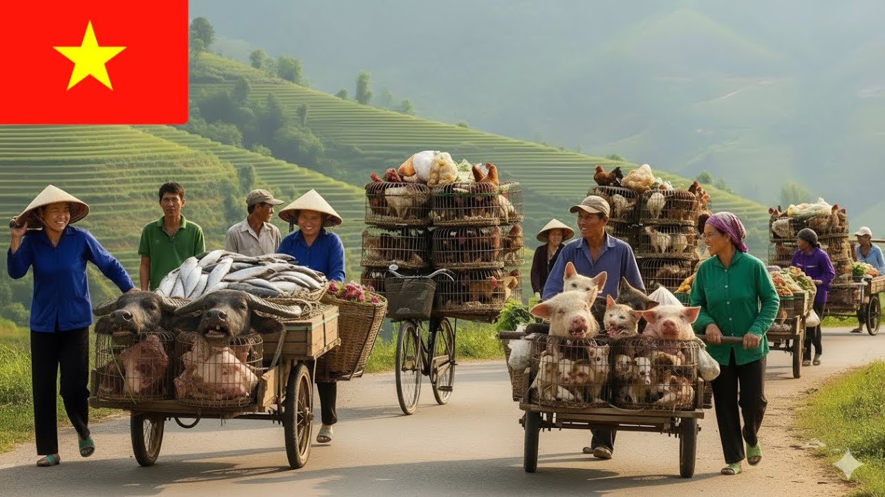 Life at a Rural Vietnamese Morning Market – A Glimpse of Tradition