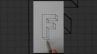 How To Draw Easy 3D Letter F / 3D F Harfi Çizimi Resimi