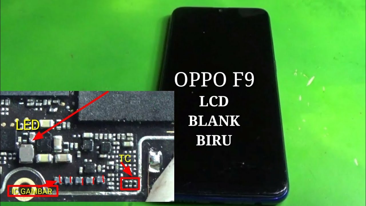 Membetulkan oppo f9 lcd tidak ada gambarnya | cara jumper ic gambar oppo f9