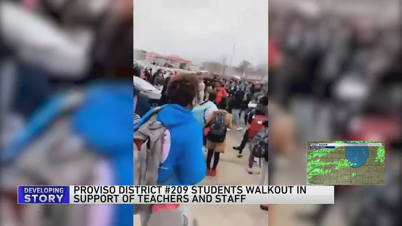 Proviso high school students stage walkout in support of teachers, staff