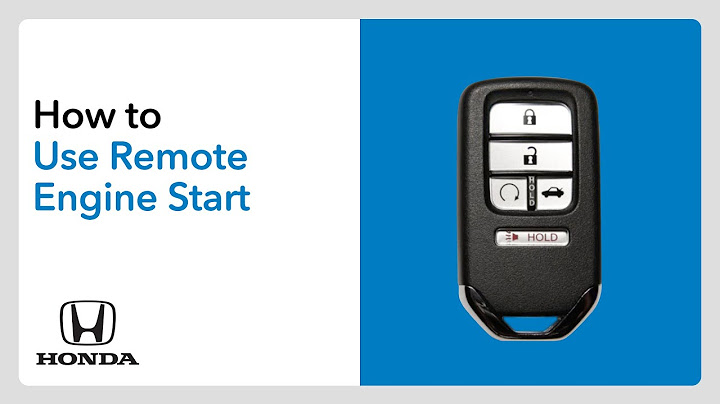 How to start 2022 honda civic with remote