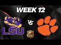 EPSL Football: College Program: LSU Tigers vs Clemson Tigers - Week 12
