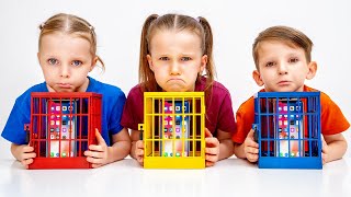 police locked up our phones fun police stories with vania mania kids
