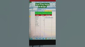 Star Rating #excel #exceltips #exceltricks #trending #shorts #video #videos #new #newpost #reels