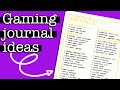 Ides de journal de gaming bullet  ides de collection de bullet journal pour les joueurs