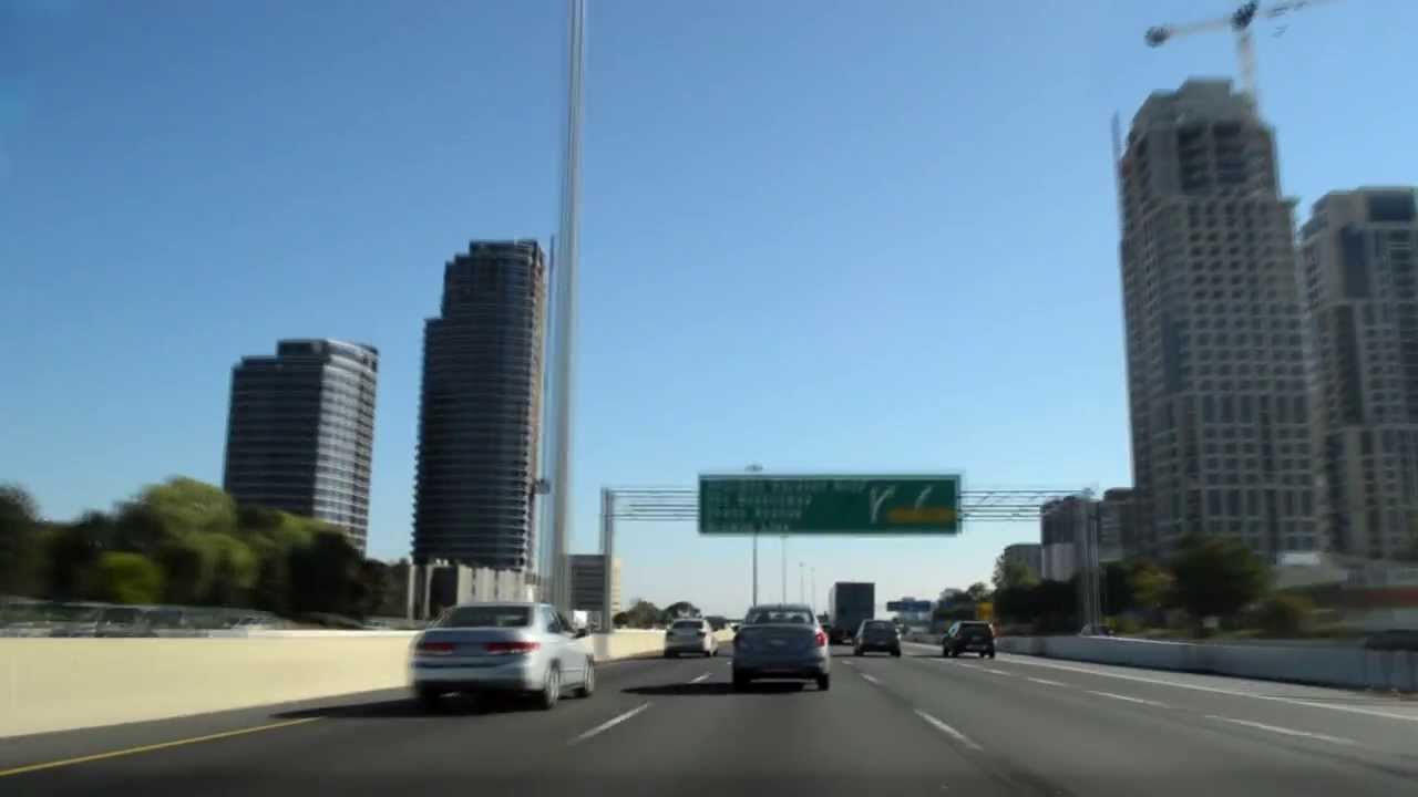 Highway 401 And 427 Into Toronto