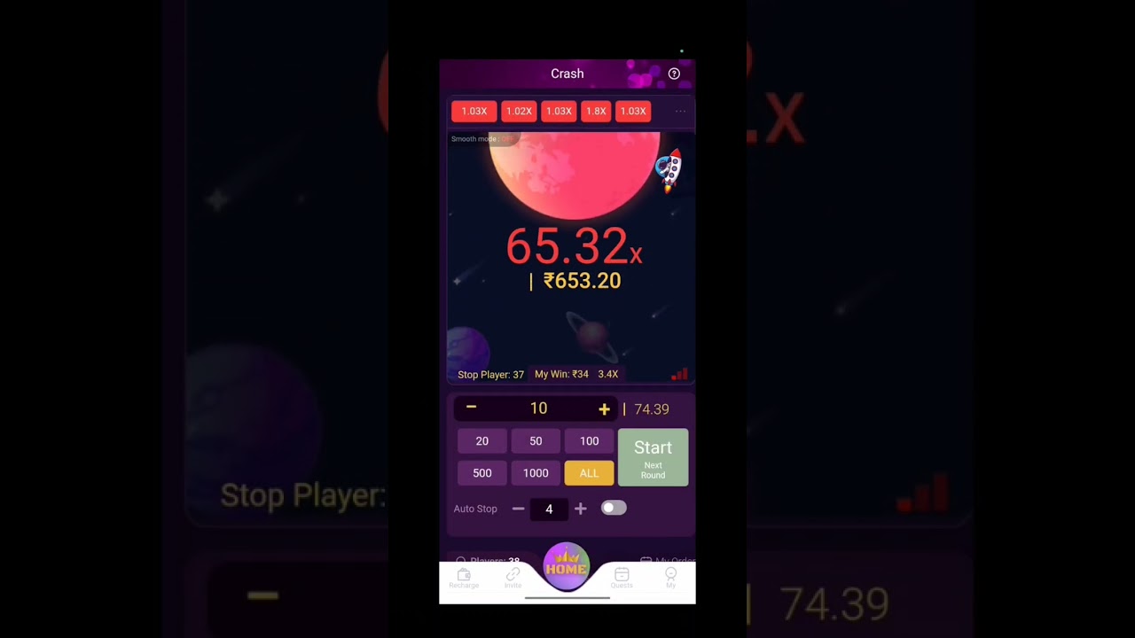 Yoswin app  crash game winning trick 🚀 
