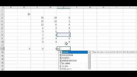 Como hacer una calculadora de decimal a binario en Excel.