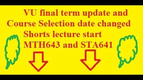 VU final term result update 2021 And course selection change 21 October