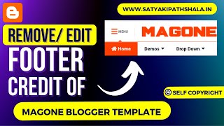 How to Remove Footer Credit of MagOne Blogger Template | Change Footer Credit MagOne Blogger Theme