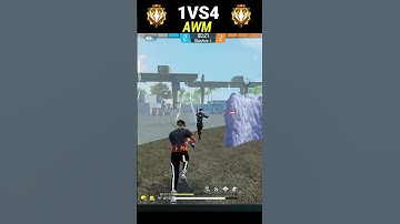 1VS4 😱 AWM CS Grandmaster Clutch 🔥 CS RANKED FREE FIRE #srikantaff #shorts
