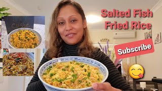 Salted Fish Fried Rice Diriz Frire Poisson Salé Mauritian Dish..