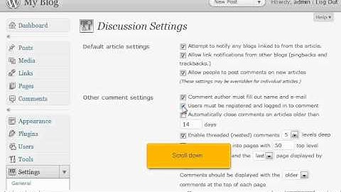 How to configure your settings in WordPress 3 - WordPress 3  Tutorial