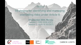 Strategies for Identifying and Managing Overselling Risks under Article 6 : Webinar 1