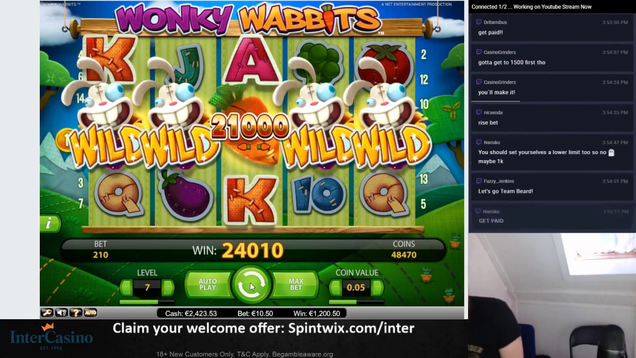 Wonky Wabbit pays big for Spintwix and Davidlabowsky