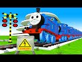 train thomas jump  fumikiri 3d railroad crossing animation1