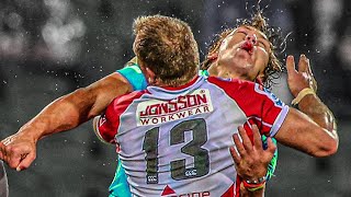 Spine Shattering Rugby Tackles | The Best Rugby Tackles, Big Hits \& Defence