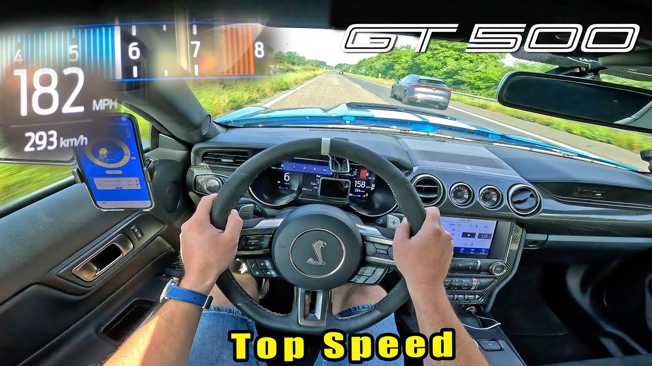 ⁣2023 SHELBY GT500 is a 760HP V8 WEAPON on the GERMAN AUTOBAHN!