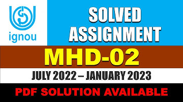MHD 2 IGNOU Solved Assignment 2022 2023 || MHD 02 Solved Assignment 2022 2023 | MHD 2 MA Hindi IGNOU