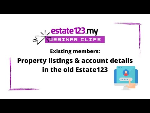 Estate123 Webinar Clip - Property Listings & User Login