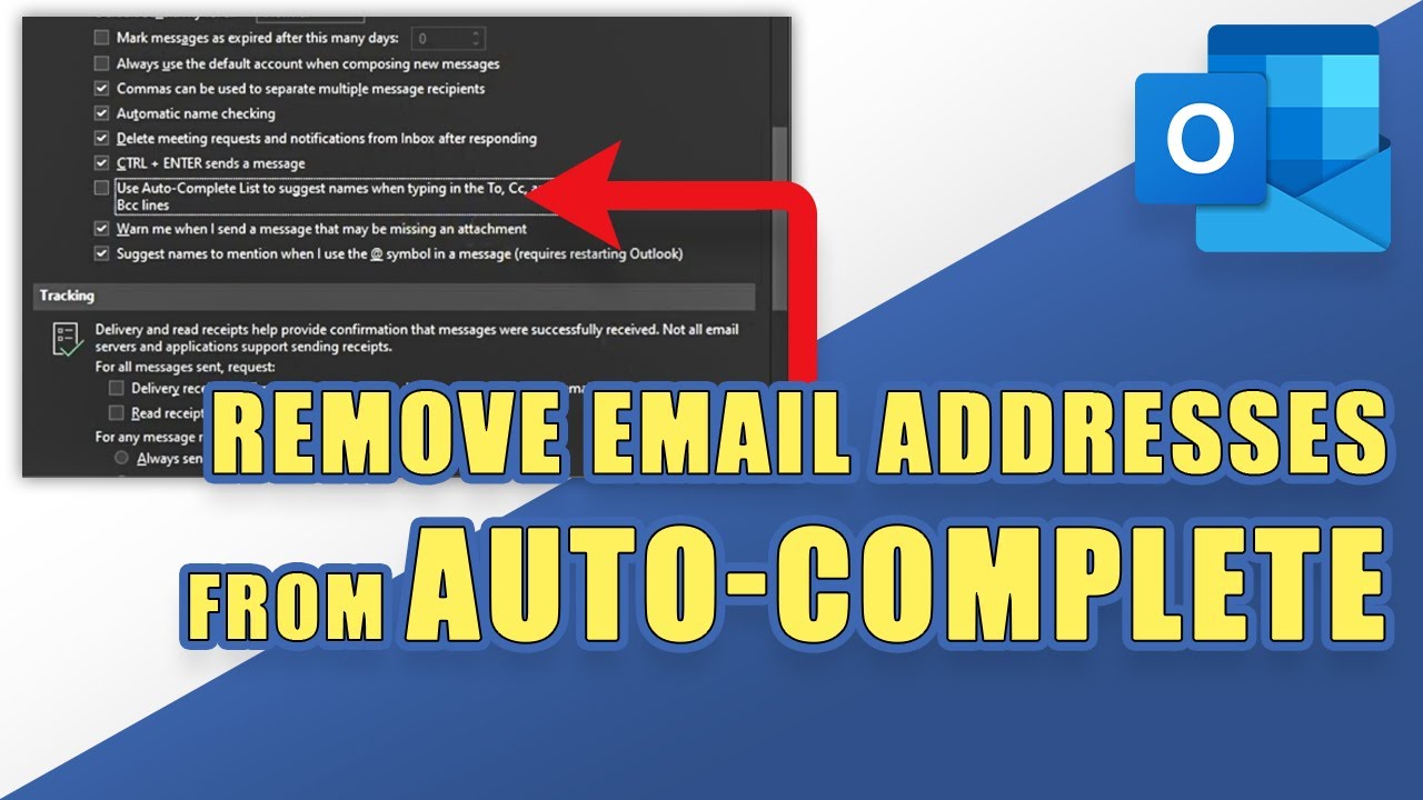 Outlook CLEAR Email Addresses from List YouTube