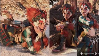 Horizon Forbidden West Body Paint Aloy Outfit All Photo Mode Poses Tenakth Recon Thornmarsh