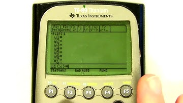 Data Entry on the TI-89