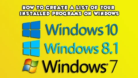 How to Create a List of Your Installed Programs on Windows