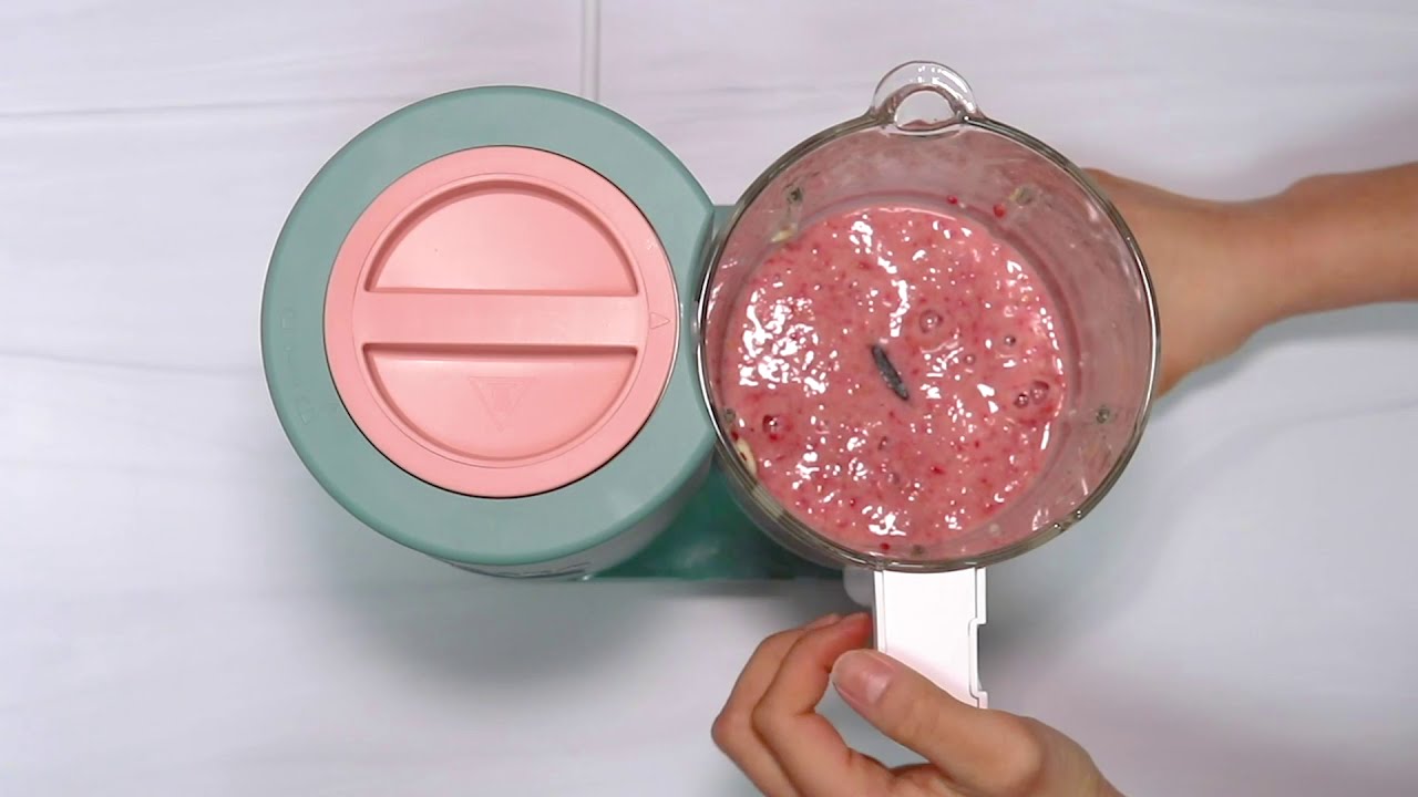 Beaba Babycook Neo Raspberry Banana Breastmilk Puree Youtube