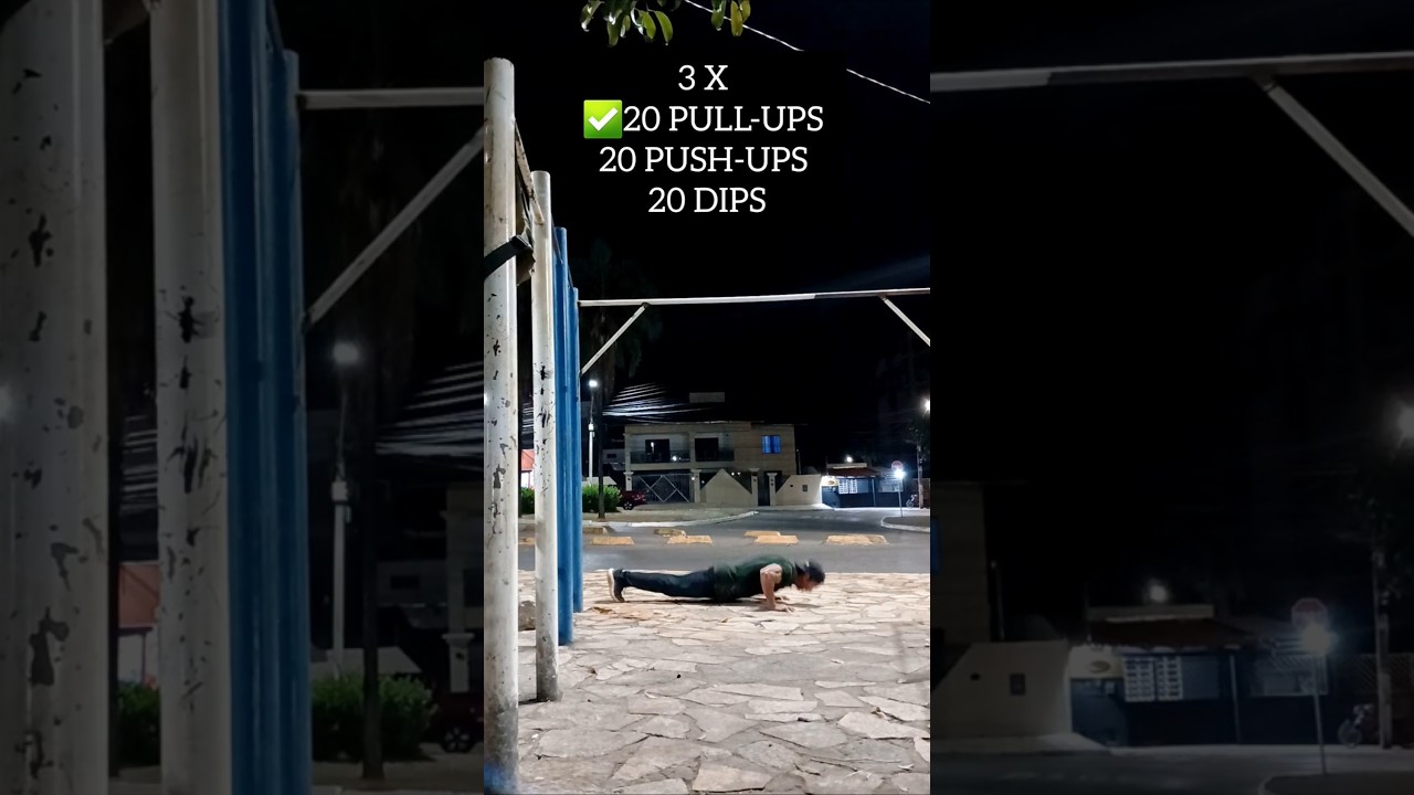 Pull-ups, push-ups and DIPS 