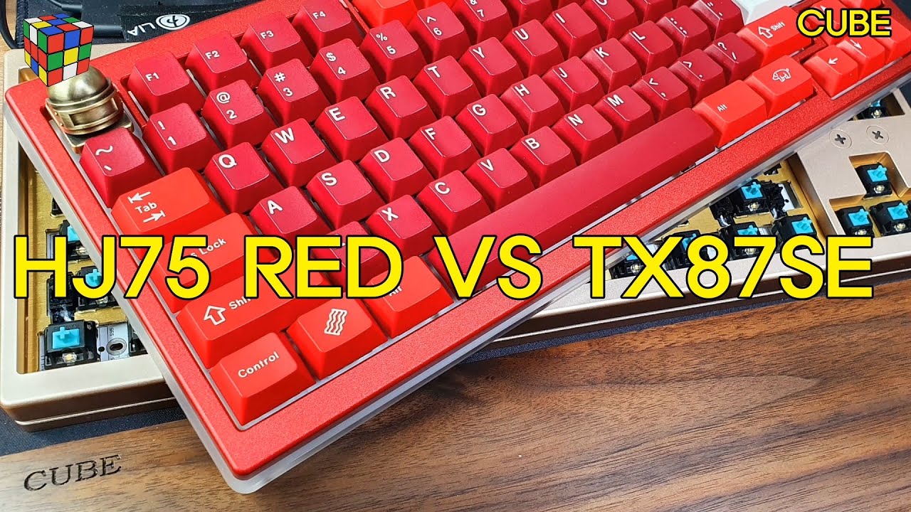 TX87SE(TEALIOS V2 60g) VS HJ75(BLACK 65g) 타건 비교