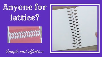 LATTICE MAKE SOME CARDS  |  Fun fold addition to spice up any card - two ways to include it