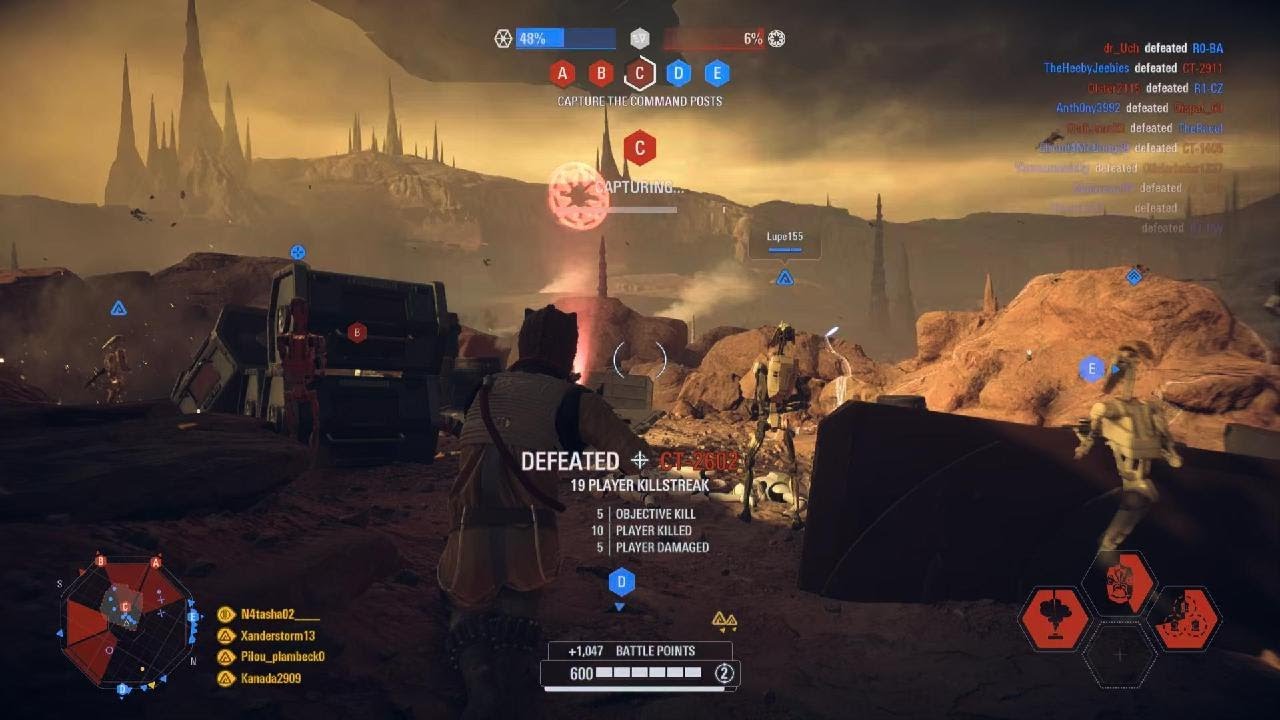 Bossk gets a 37 killstreak hunting the Clones on Geonosis