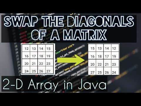 Reverse/Swap the Diagonals of a Matrix | 2-D Array in Java | Program with an example | ICSE Class 10