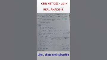 Shorts | #1 | CSIR NET |REAL ANALYSIS: ELEMENTARY SET THEORY | Dec 2017- Part B |NA Math Study