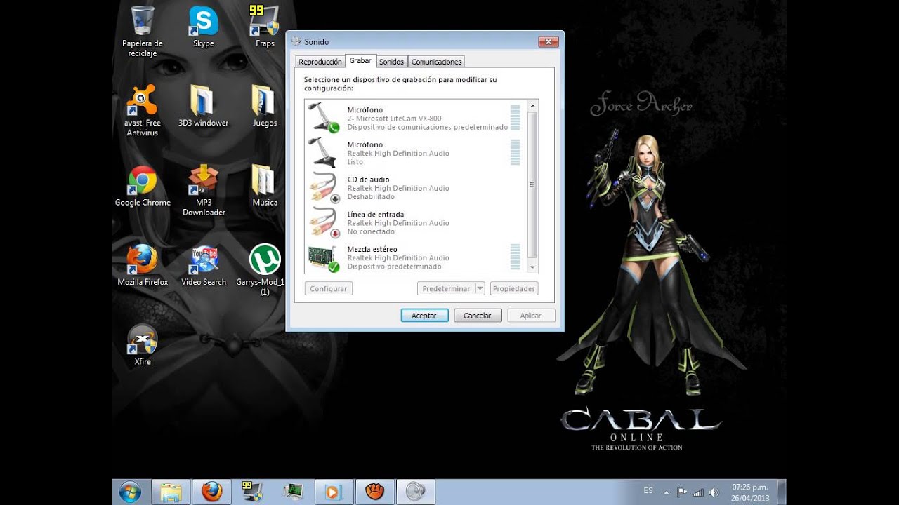 Como Activar Mezcla Stereo En Windows 7 Hd Youtube 2423