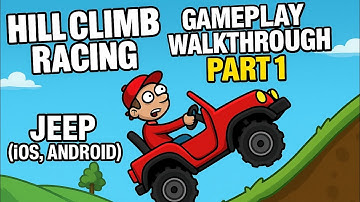 Hill Climb Racing - Gameplay Walkthrough Part 1 - Jeep (iOS, Android)