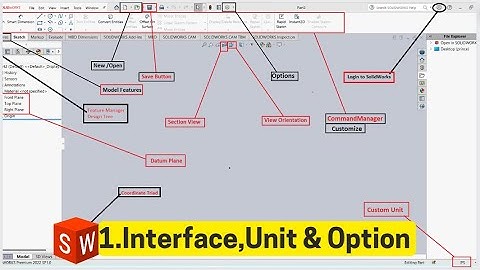 SolidWorks Tutorial in Hindi 1.//Interface//Add Units//,Option//SolidWorks tutorial for beginners