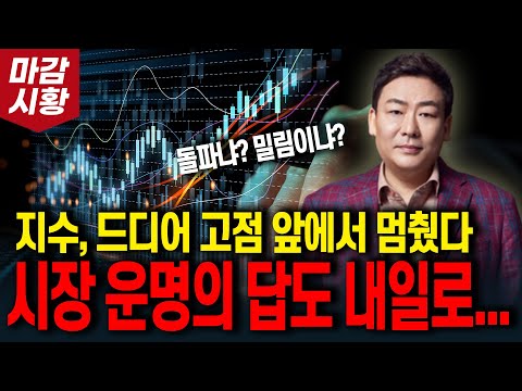 지수, 드디어 고점 앞에서 멈췄다! 시장 운명의 답도 내일로...(돌파냐? 밀림이냐?)