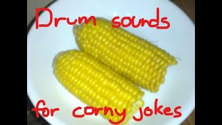 Drum sounds for corny jokes sound effect