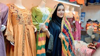 خریداری لباس عید نرخ نوای لباس های افغانی در بازار لیسه مریم
