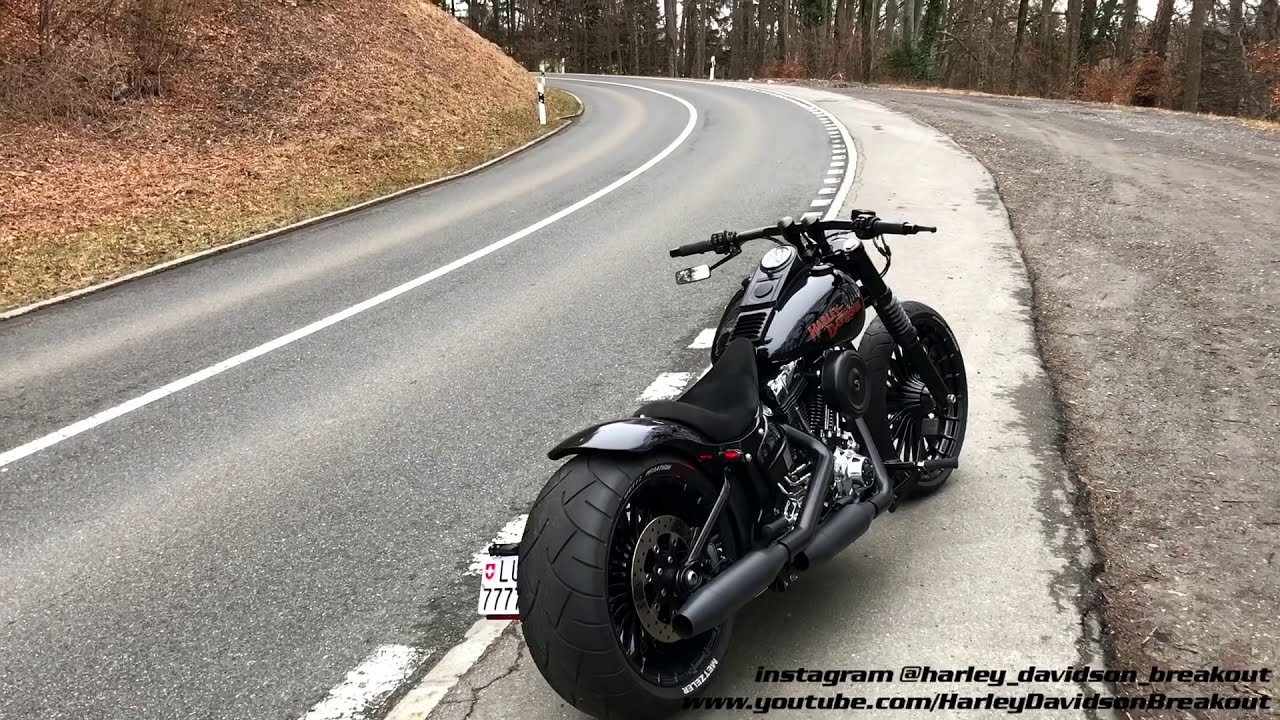 Harley Davidson Breakout First Engine Start After 3 Months Youtube