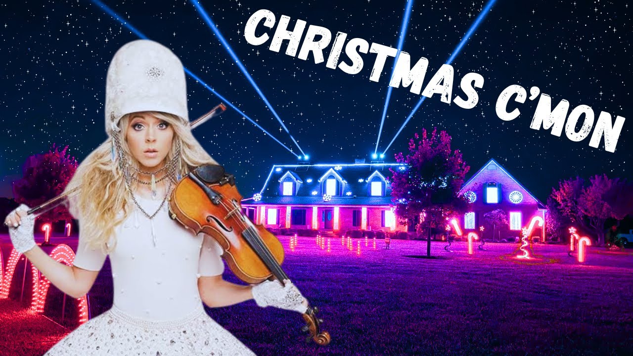EPIC Christmas Light Show 2025! – Lindsey Stirling & Becky G “Christmas C'mon” | 4K Display