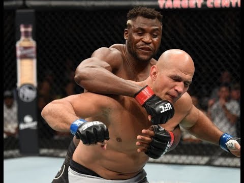 Francis Ngannou calls for title shot after knocking out Junior Dos Santos in 71 seconds