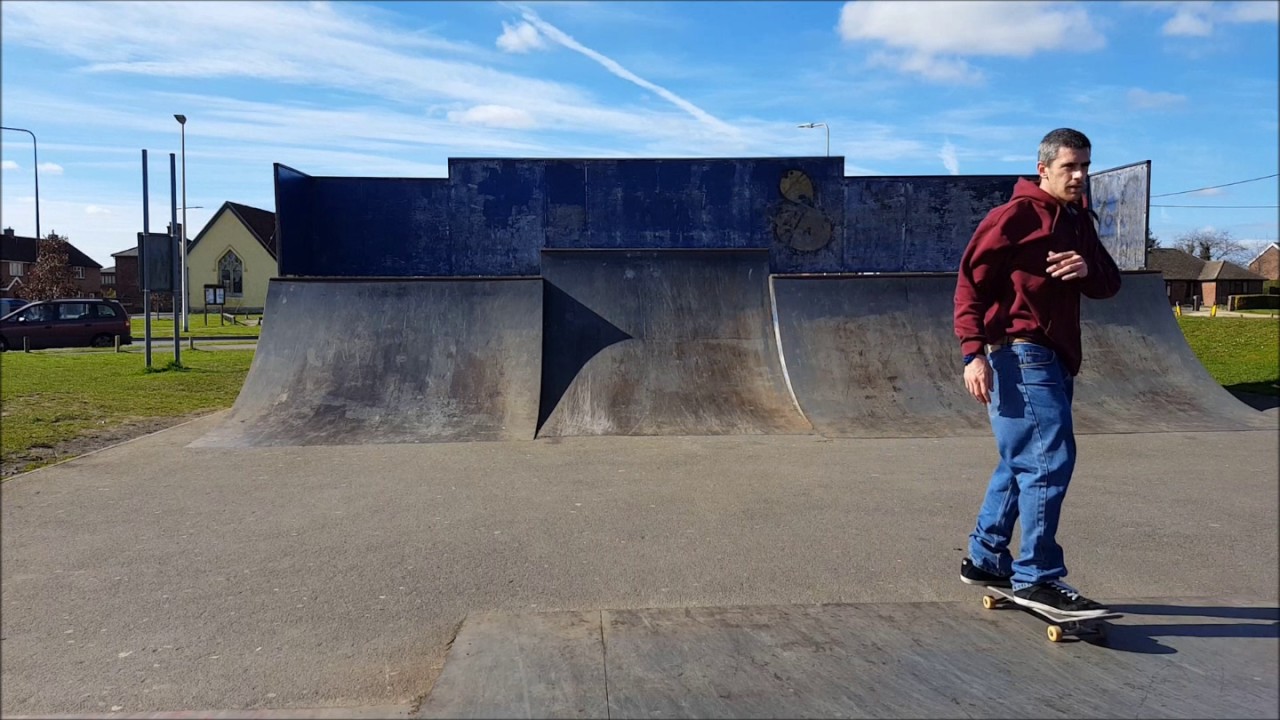 A few grinds down Thatcham Skatepark