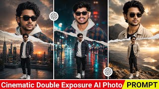 Torn Paper Effect Double Exposure Photo Editing | Double Exposure Ai Prompt | Chatgpt Photo Editing 