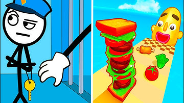 Thief Puzzle Vs Sandwich Runner 🍋🍉🍊 Walkthrough All New Max Update Mobile Tiktok Gameplay BG2417